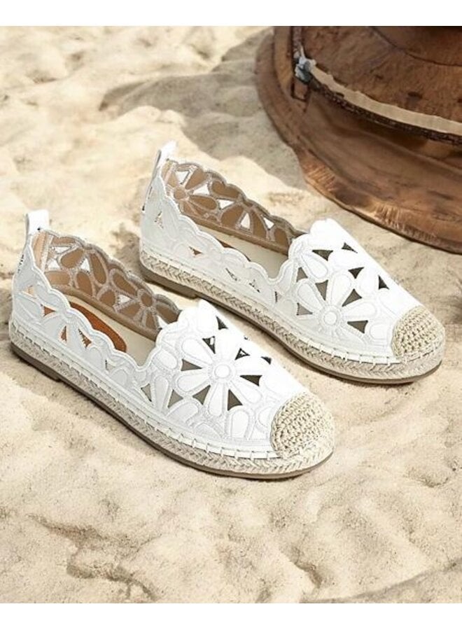 Ricco-1 Casual Espadrilles - White Pu