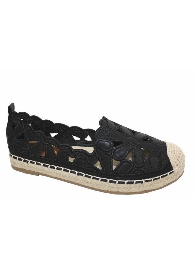 Ricco-1 Casual Espadrilles - Black Pu