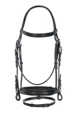 Bobby's English Tack Wide Padded Snaffle Bridle with Flash Bridle