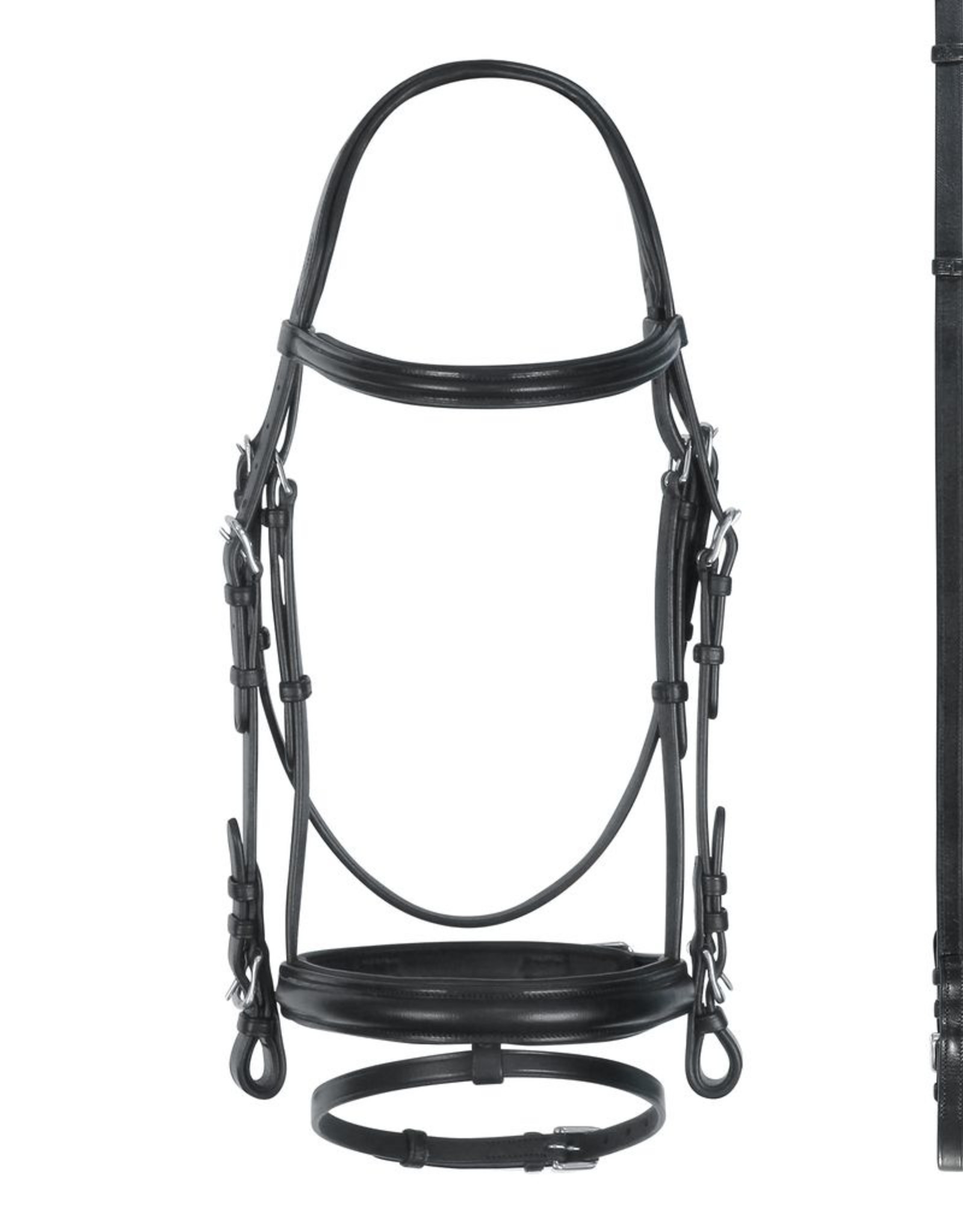 Bobby's English Tack Wide Padded Snaffle Bridle with Flash Bridle