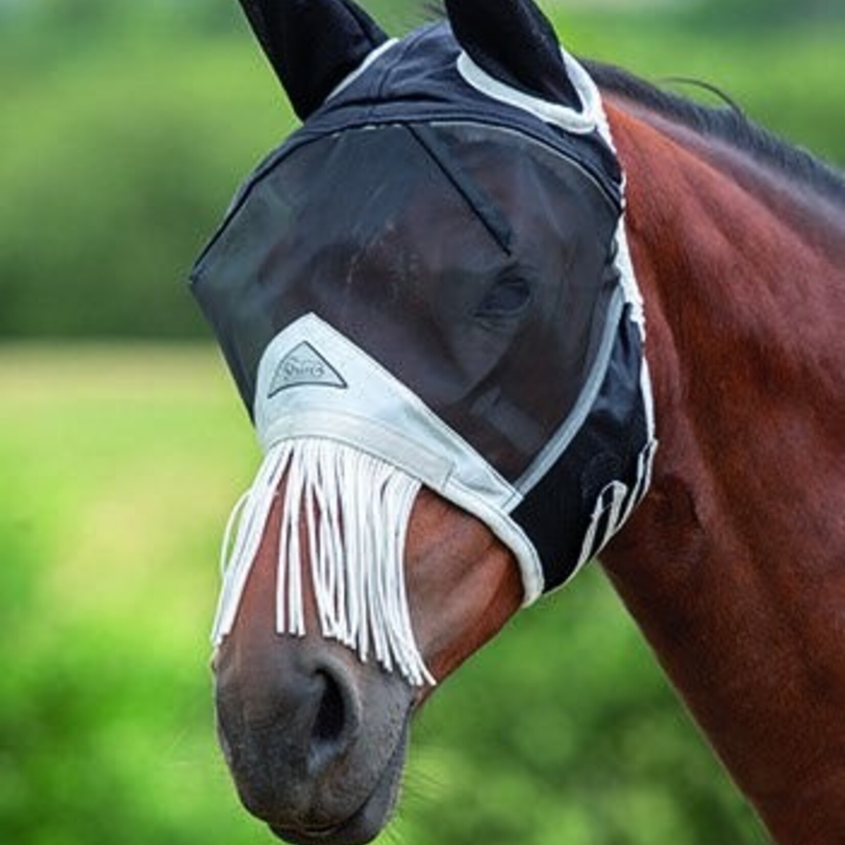 Shires Fine Mesh Fly Mask with Nose Fringe & Ears