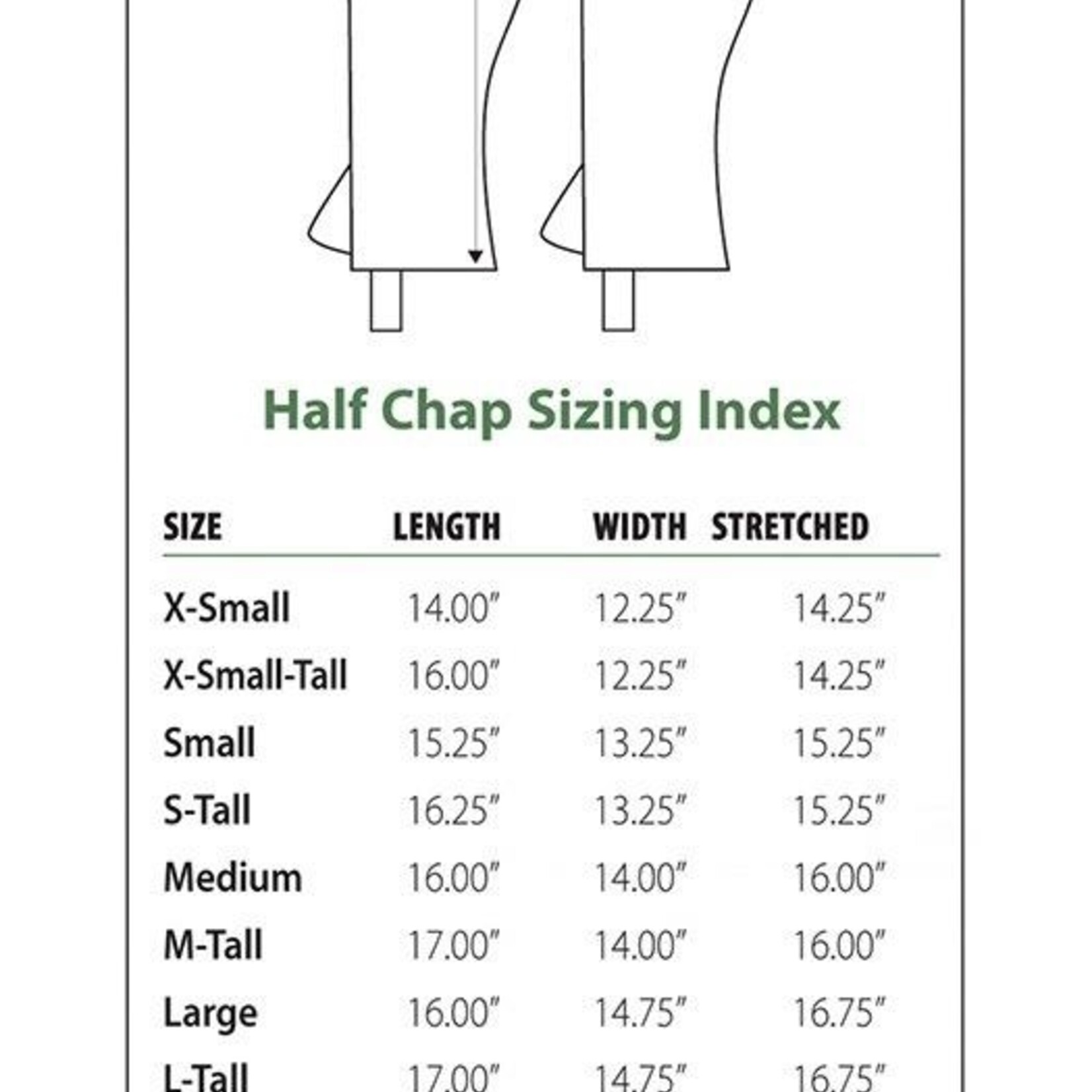 Perri's Professional Zip Half Chaps