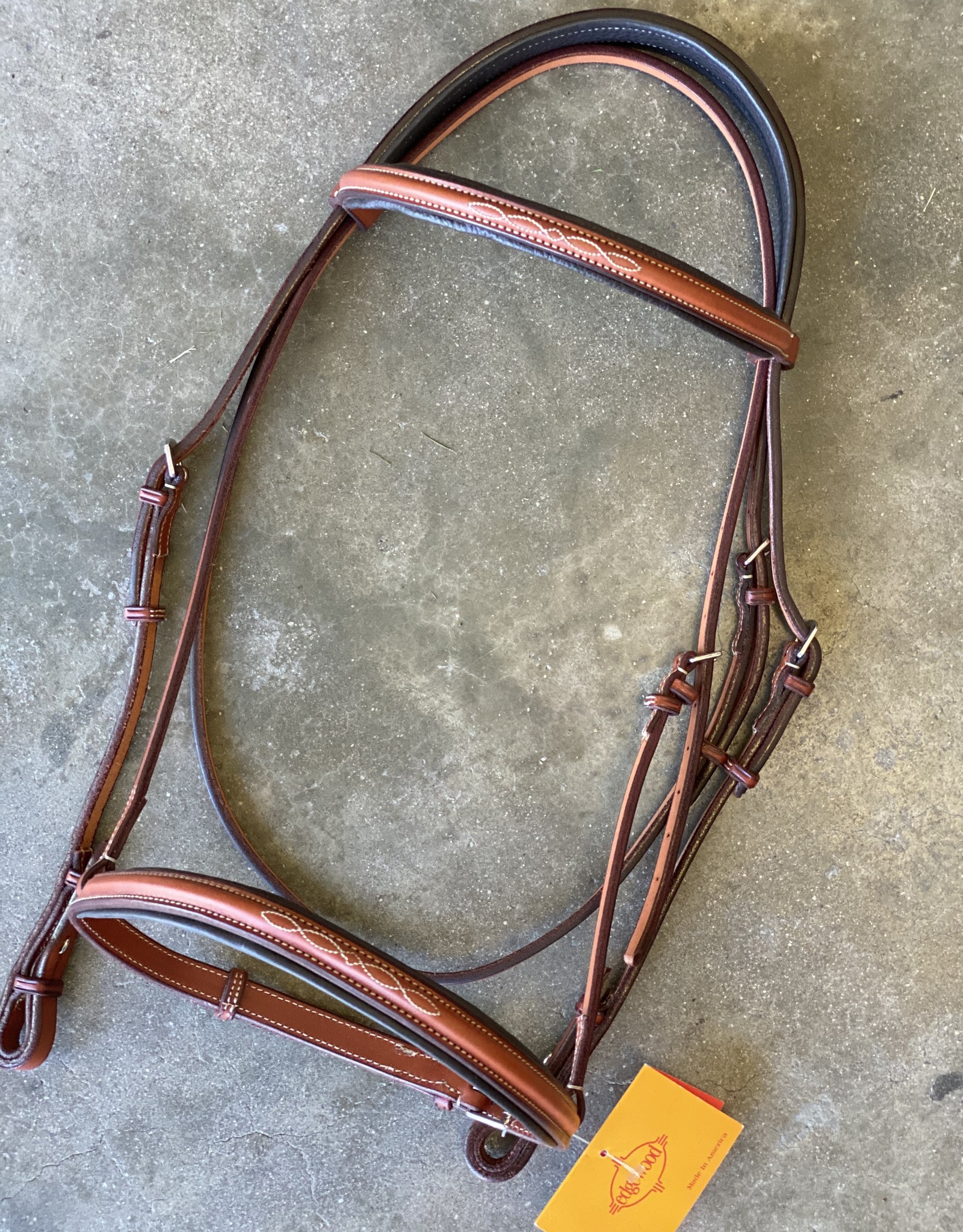 Edgewood Padded Fancy Stitched 3/4" Headstall