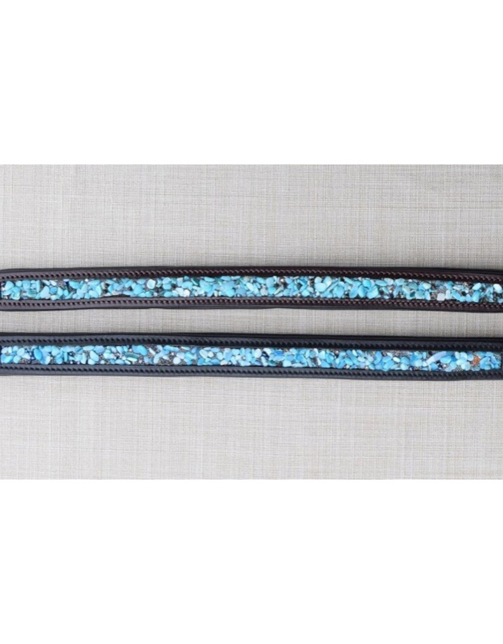 Red Barn Turquoise Stone Padded Browband