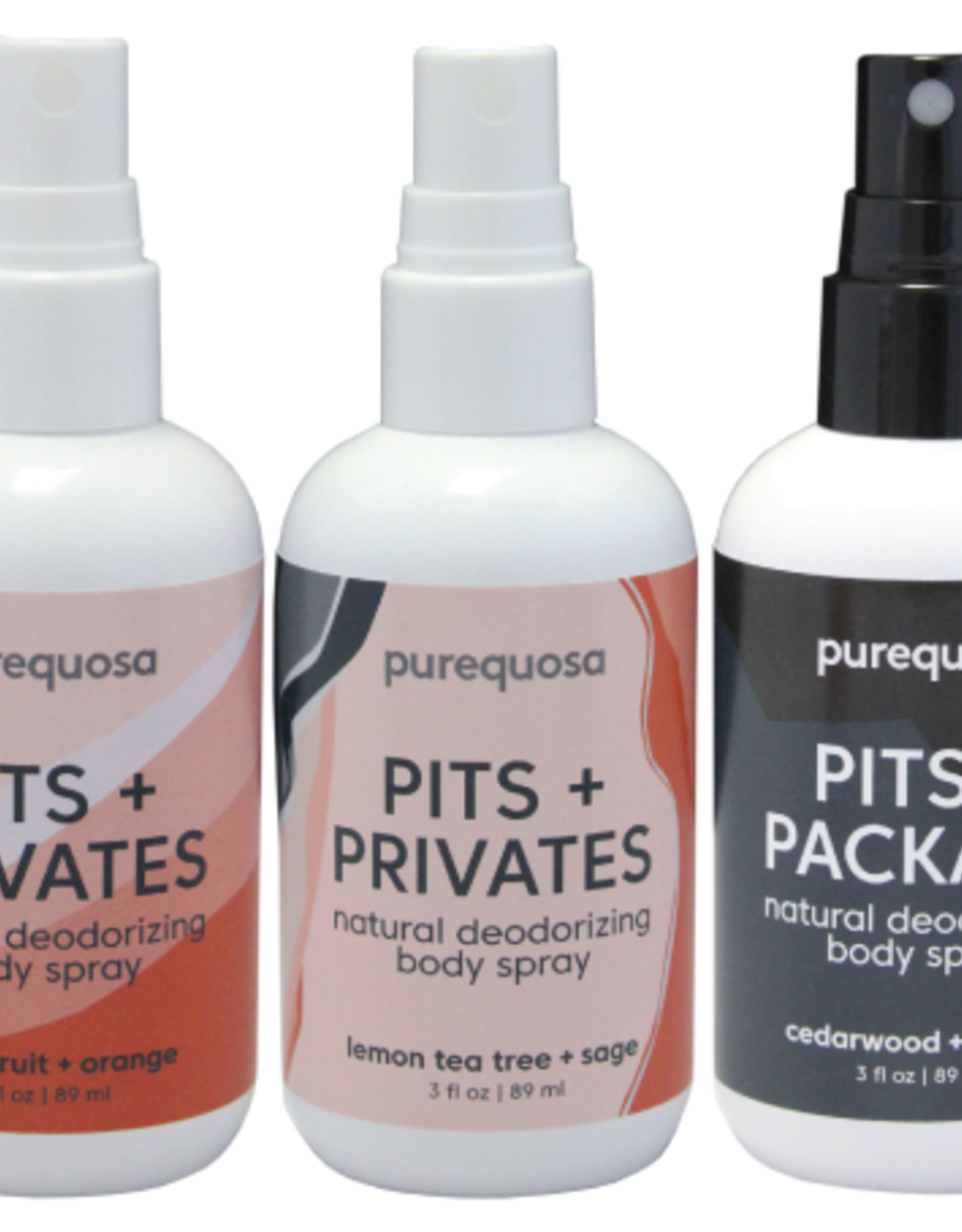 Purequosa Pits & Privates Natural Deodorizing Spray - 3oz