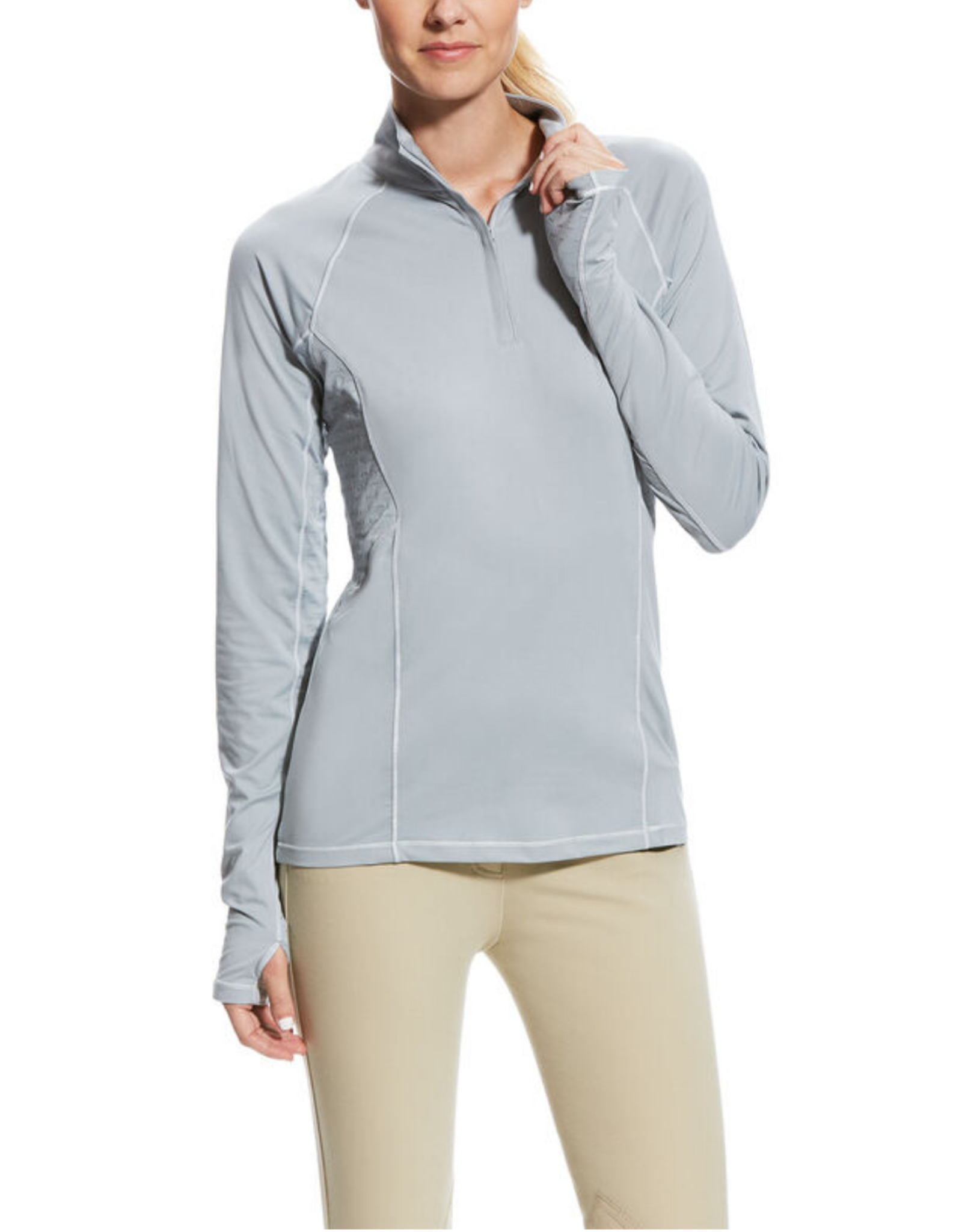 ARIAT Lowell 1//4 Zip Top Medium Blue Dawn