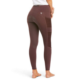 Ariat Women's Eos Moto Full Seat Tights - Deep Mahogany