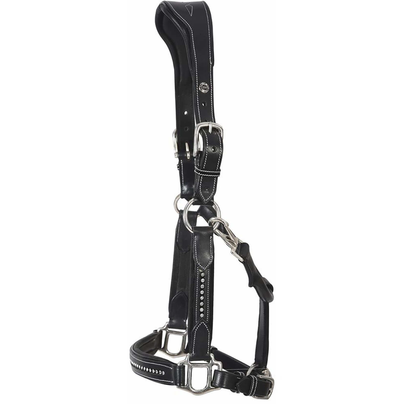 Henri De Rivel Henri de Rivel Padded Leather Crystal Halter