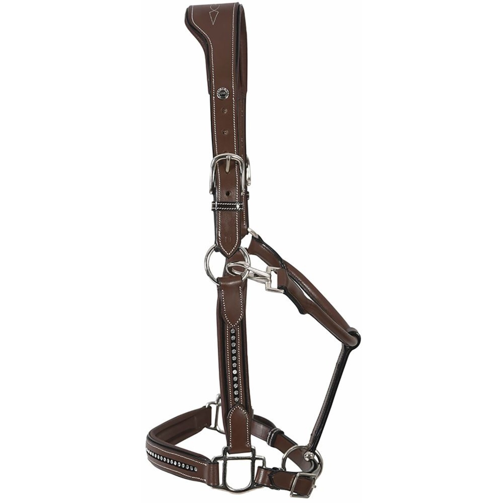 Henri De Rivel Henri de Rivel Padded Leather Crystal Halter