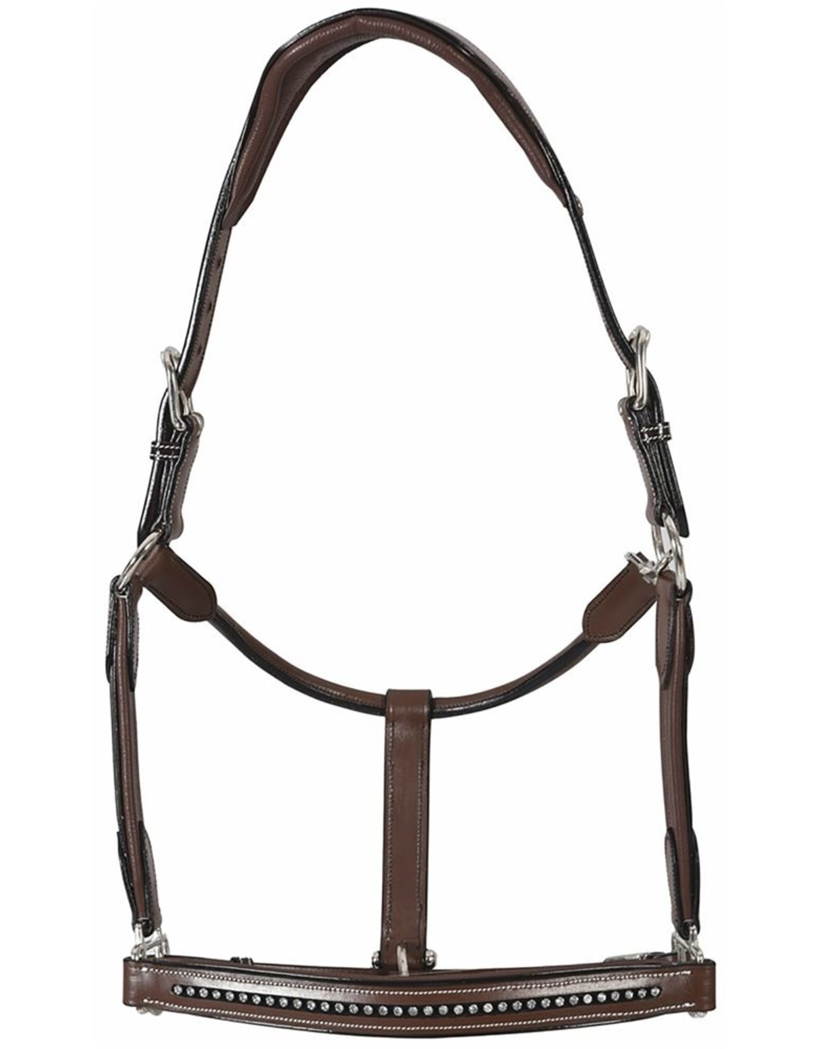 Henri De Rivel Henri De Rivel Padded Leather Crystal Halter