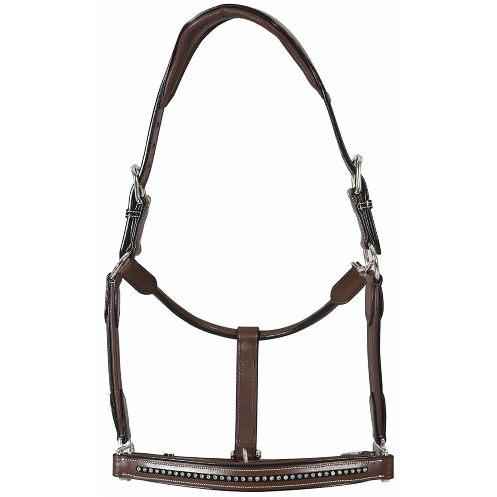 Henri De Rivel Henri de Rivel Padded Leather Crystal Halter