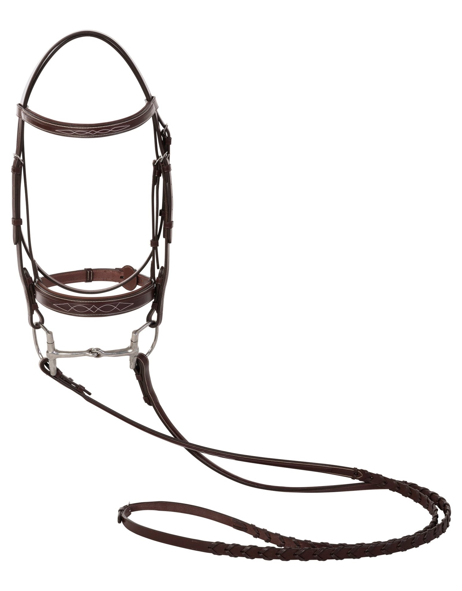 Huntley Huntley Fancy Stitched Padded Bridle with Reins