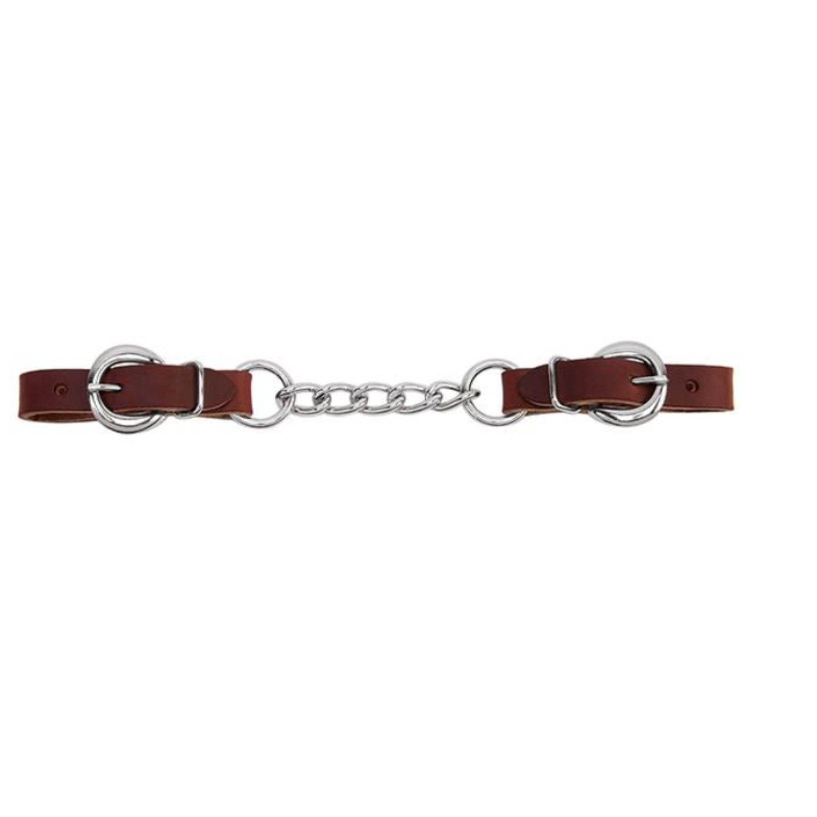 Weaver Latigo Leather Heavy-Duty 4-1/2" Single Link Chain Curb Strap