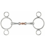 Shires Copper Lozenge 2-Ring Gag Bit