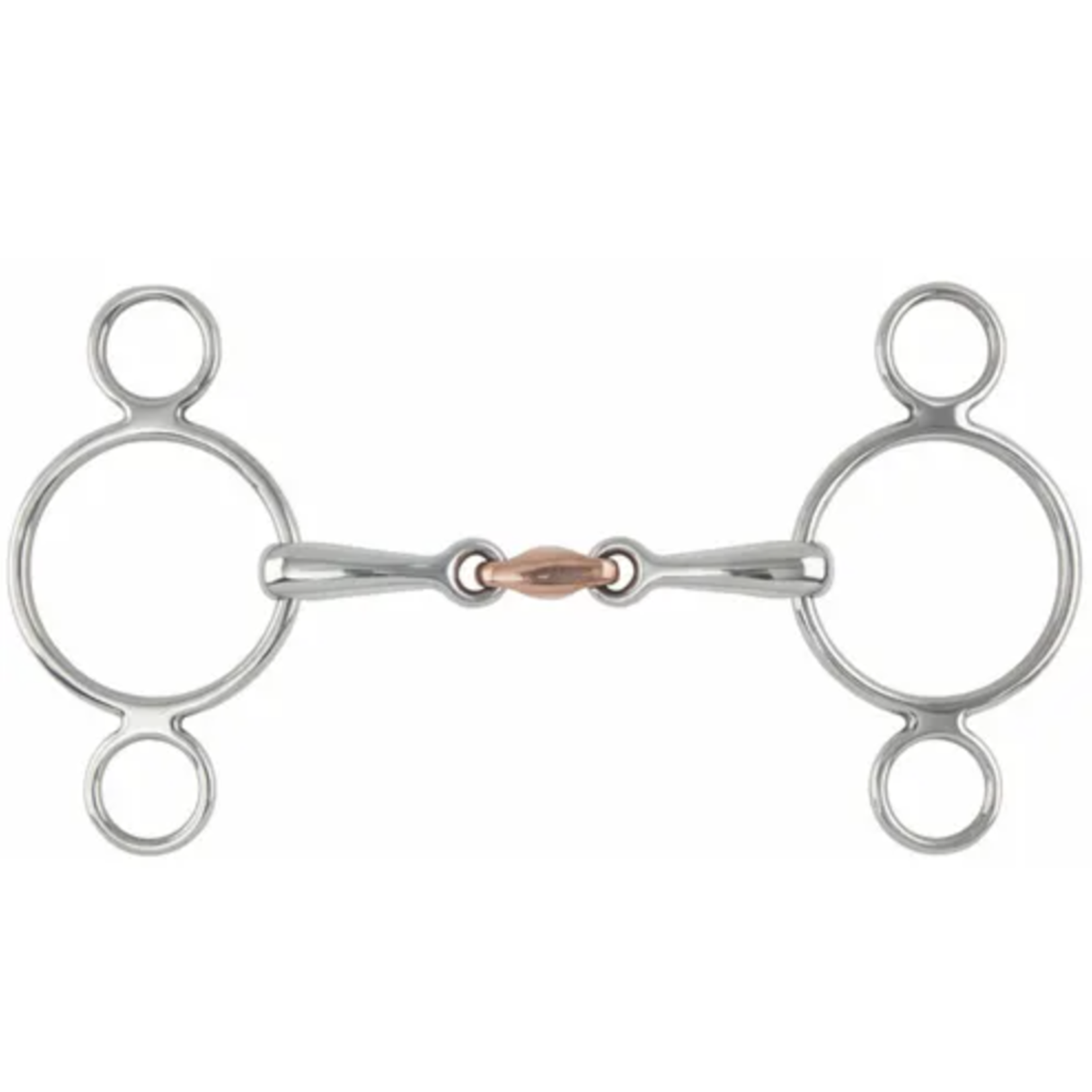 Shires Two Ring Copper Lozenge 2-Ring Gag Bit