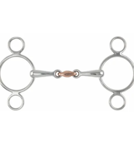 Shires Copper Lozenge 2-Ring Gag Bit