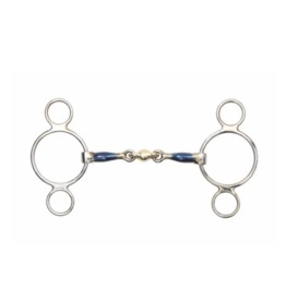 Shires Two Ring Copper Lozenge Gag Bit Stainless Steel 