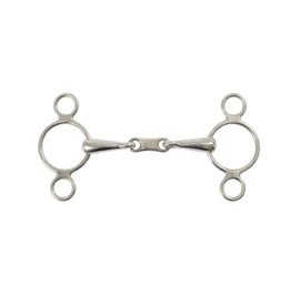 Shires French Link 2-Ring Gag