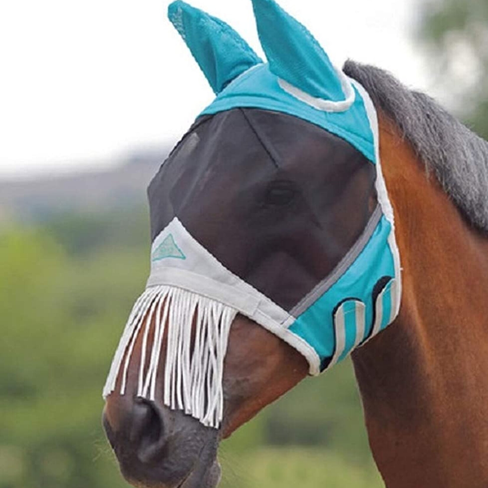 Shires Fine Mesh Fly Mask with Nose Fringe & Ears