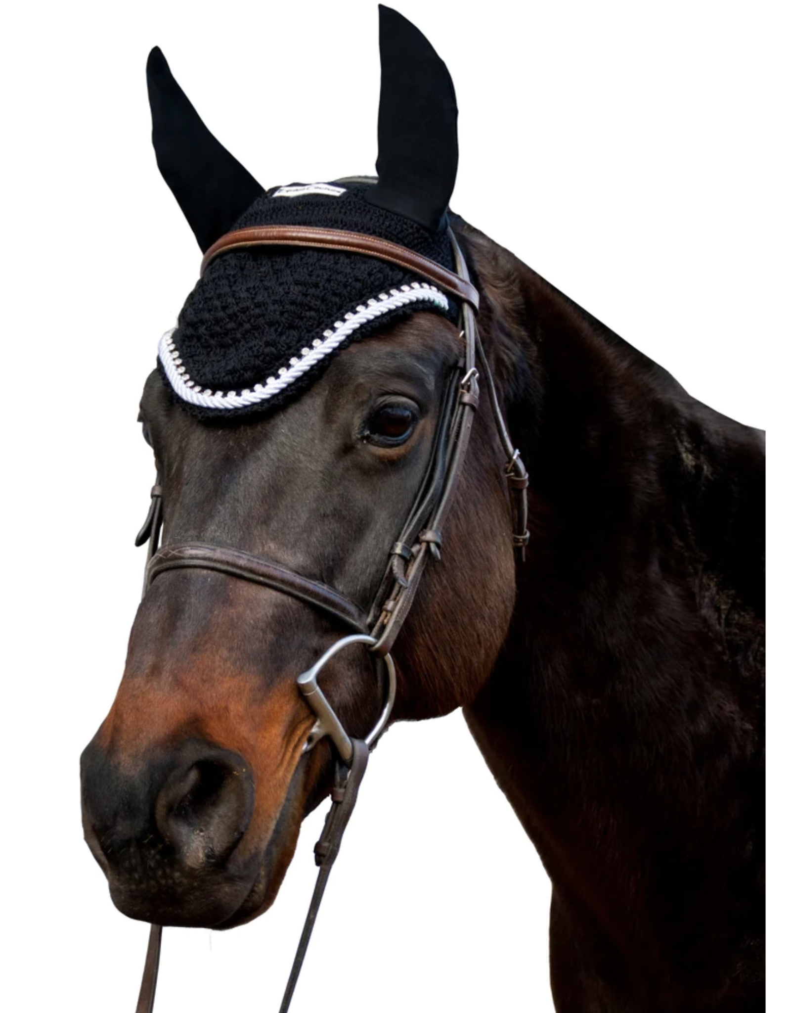 Equine Couture Crystal & Rope Fly Bonnet