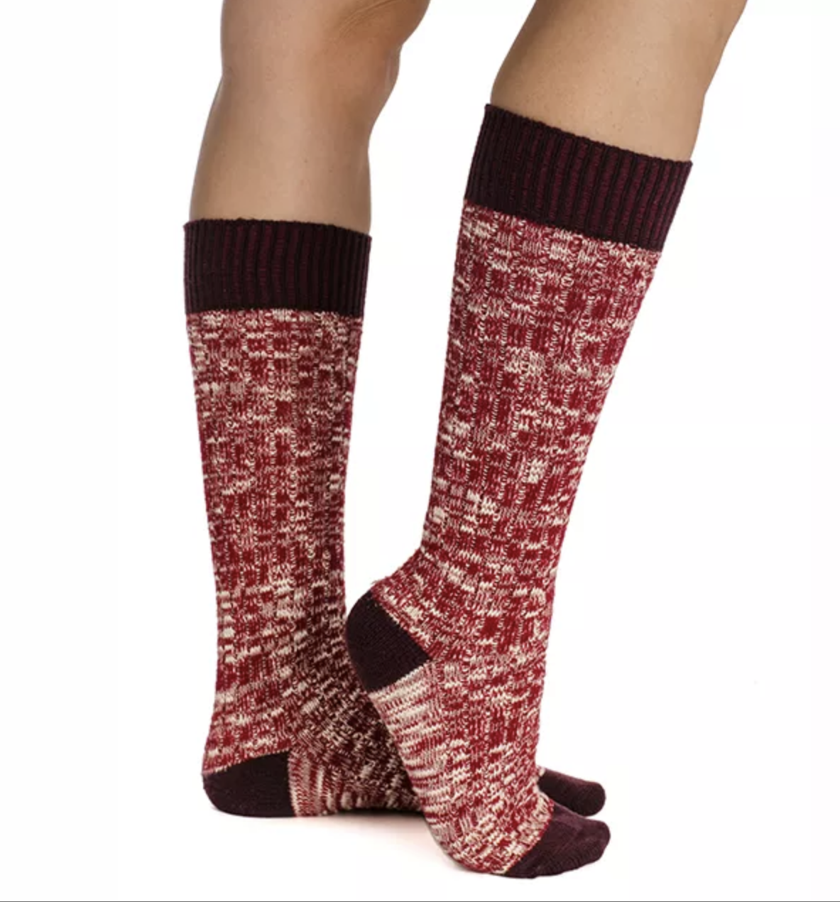 Ladies sale burgundy socks