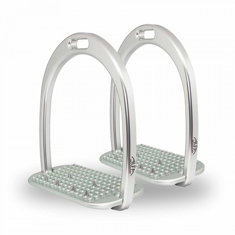 Calabasas Saddlery Alfa Inclined Stirrups with Spikes Calabasas