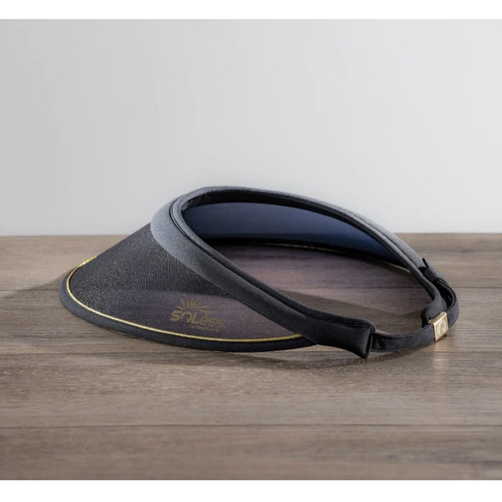 Calabasas Saddlery - Soless Helmet Visor with Gold Piping