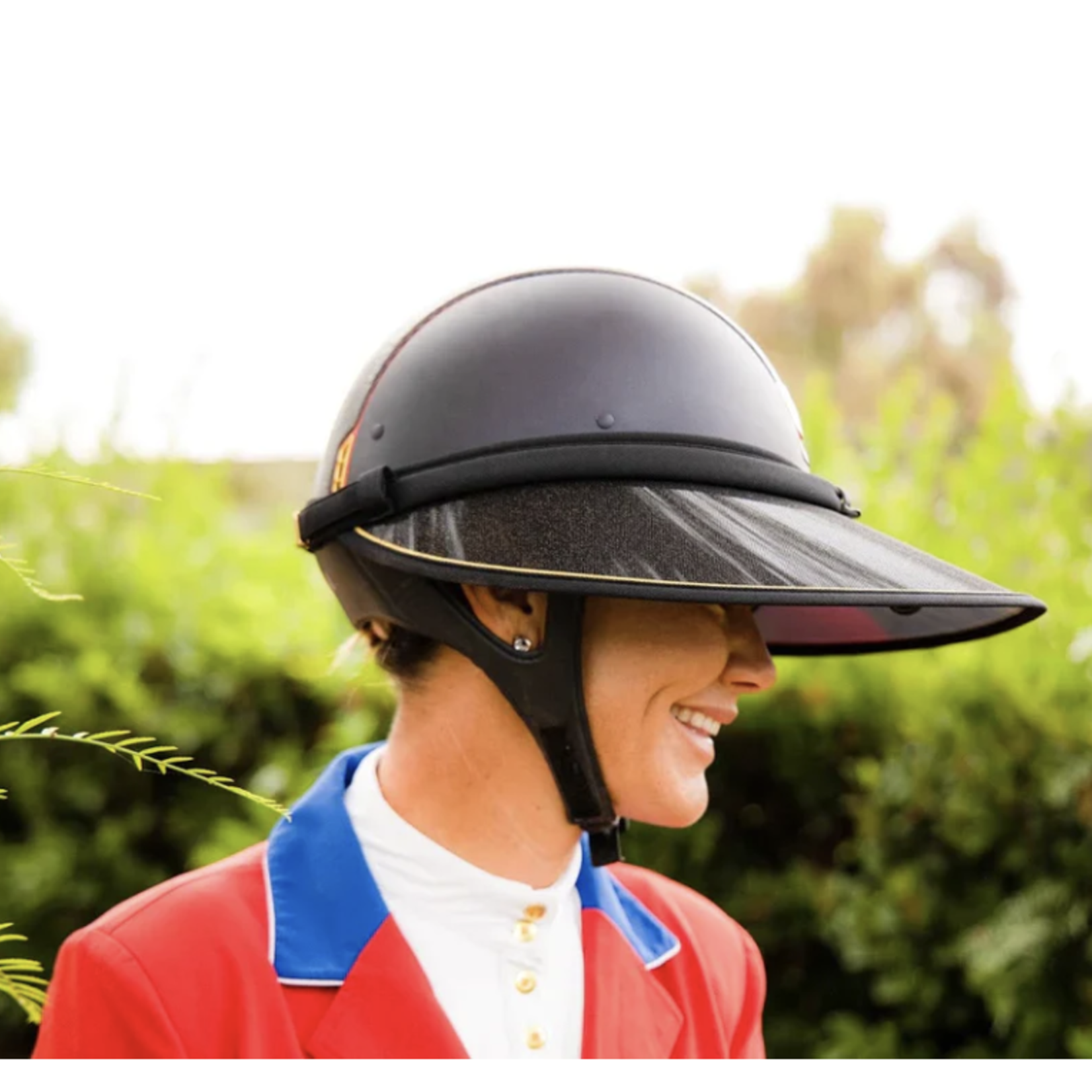 Soless Soless Helmet Visor with Gold Piping