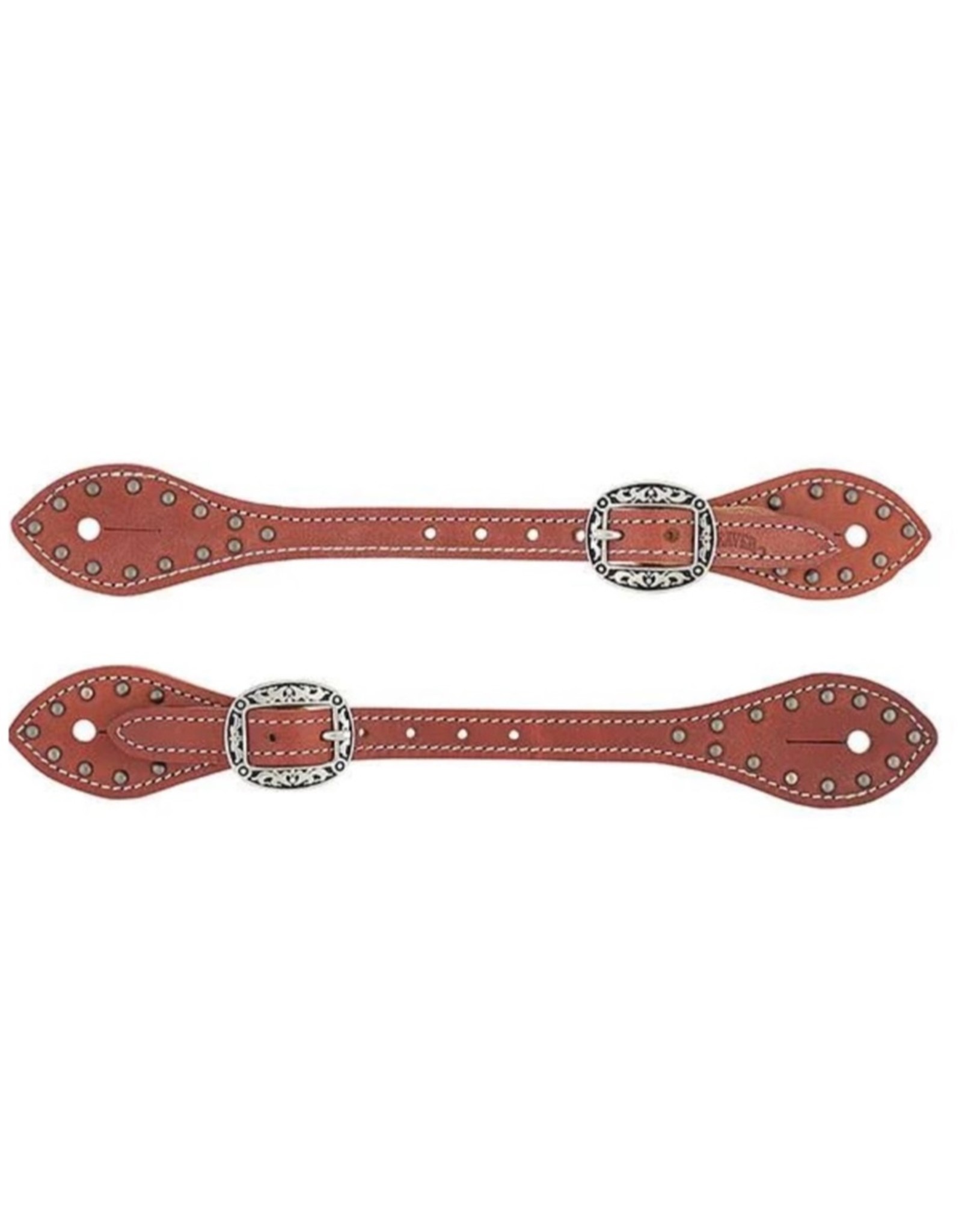 Weaver Mens' Flared Buttered Harness Leather Spur Straps