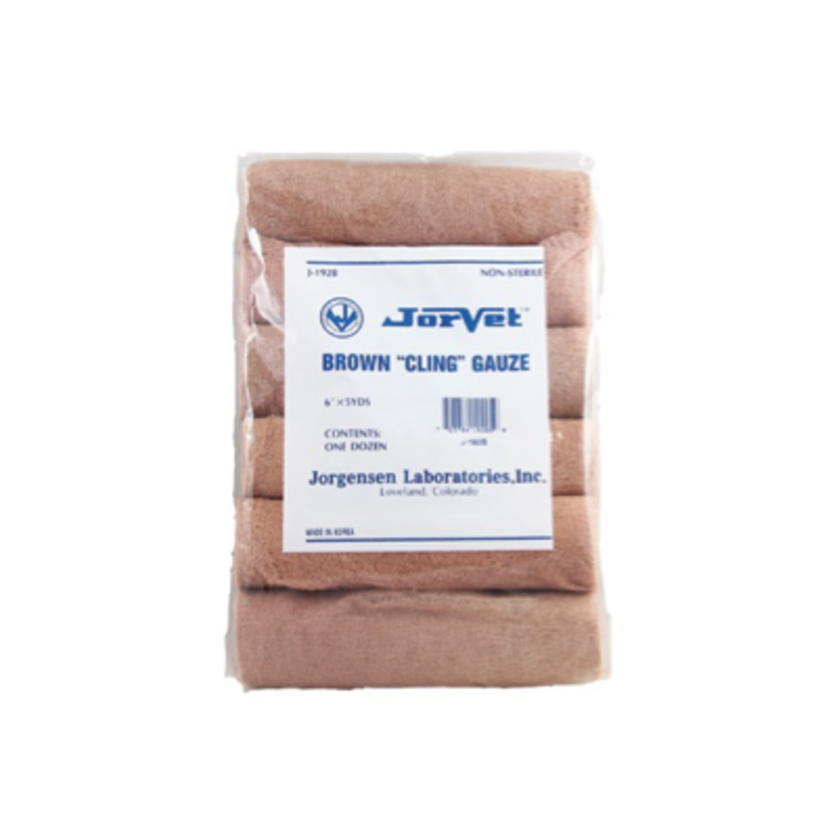 Jorgensen Jorgensen 6" Brown Gauze Roll - 12pk