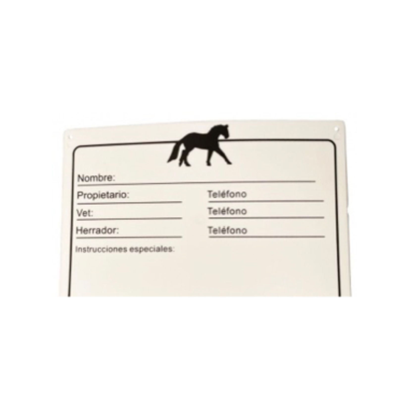 Horse Information Stall Sign