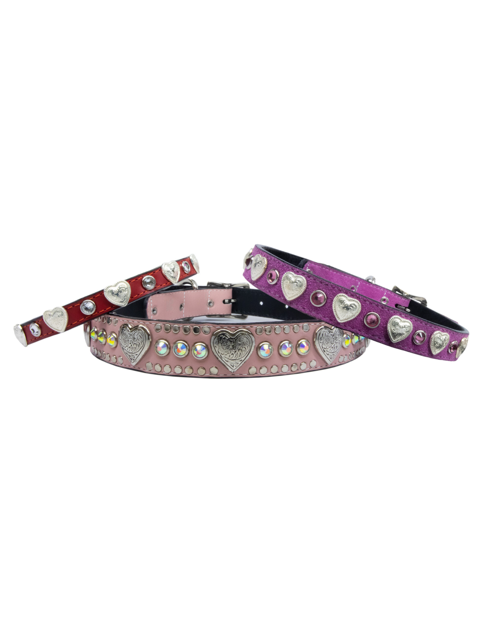 Woof Wear Woof Wear 3/4" Heart & Crystal Dog Collar