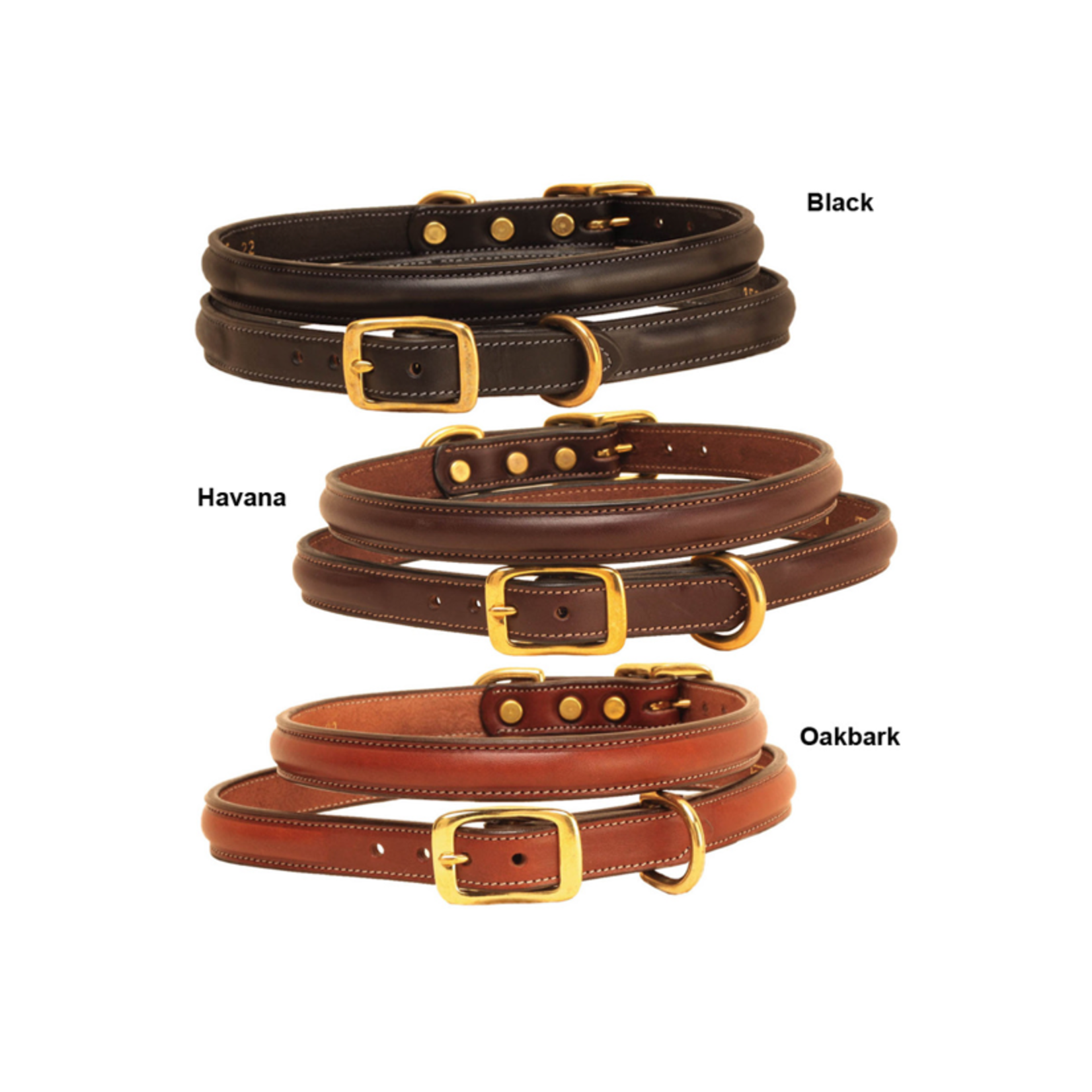 Tory Leather 3/4" Raised Dog Collar