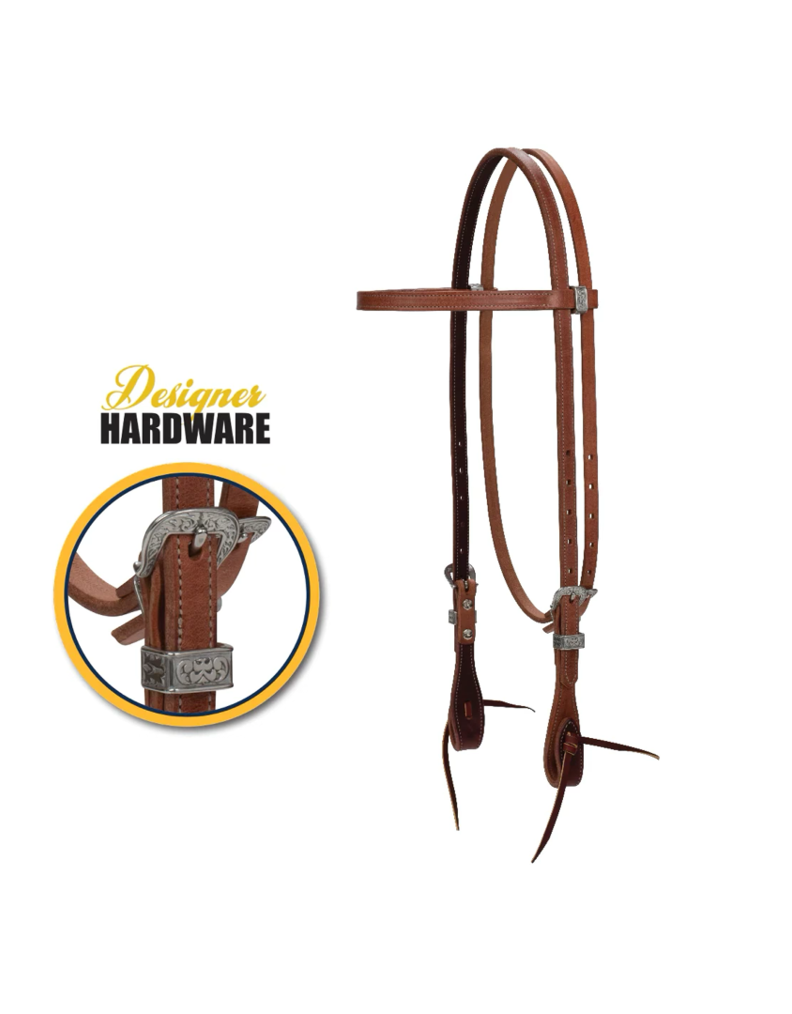 Weaver Synergy Latigo Lined Performance Headstall