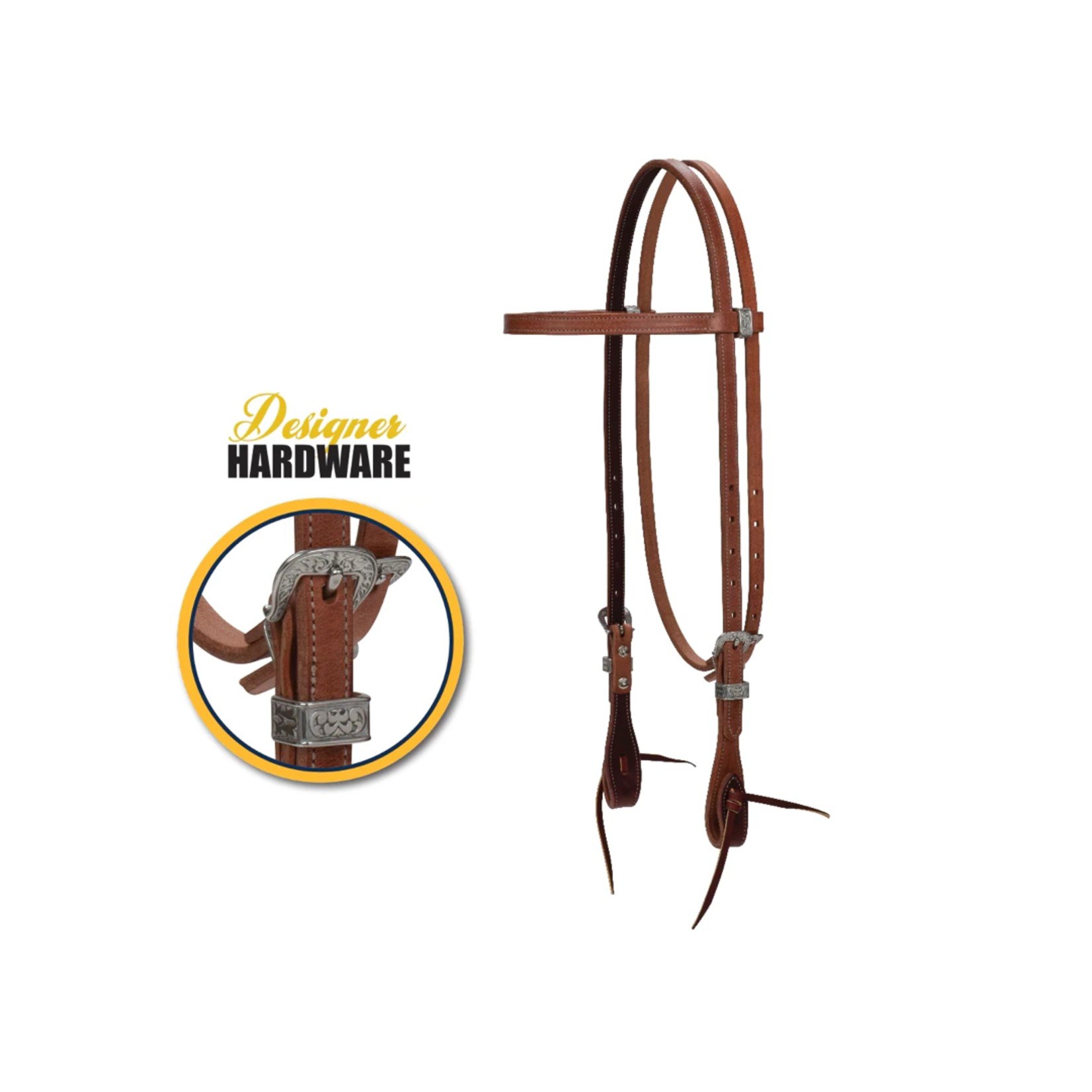 Weaver Synergy Latigo Lined Performance Headstall