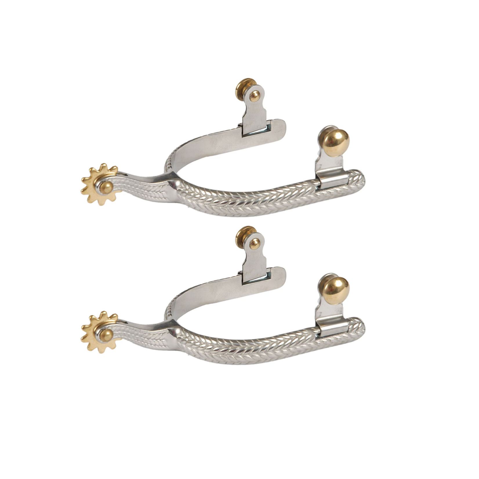 JMI Basket Weave 1/2" Band Rowel Spur