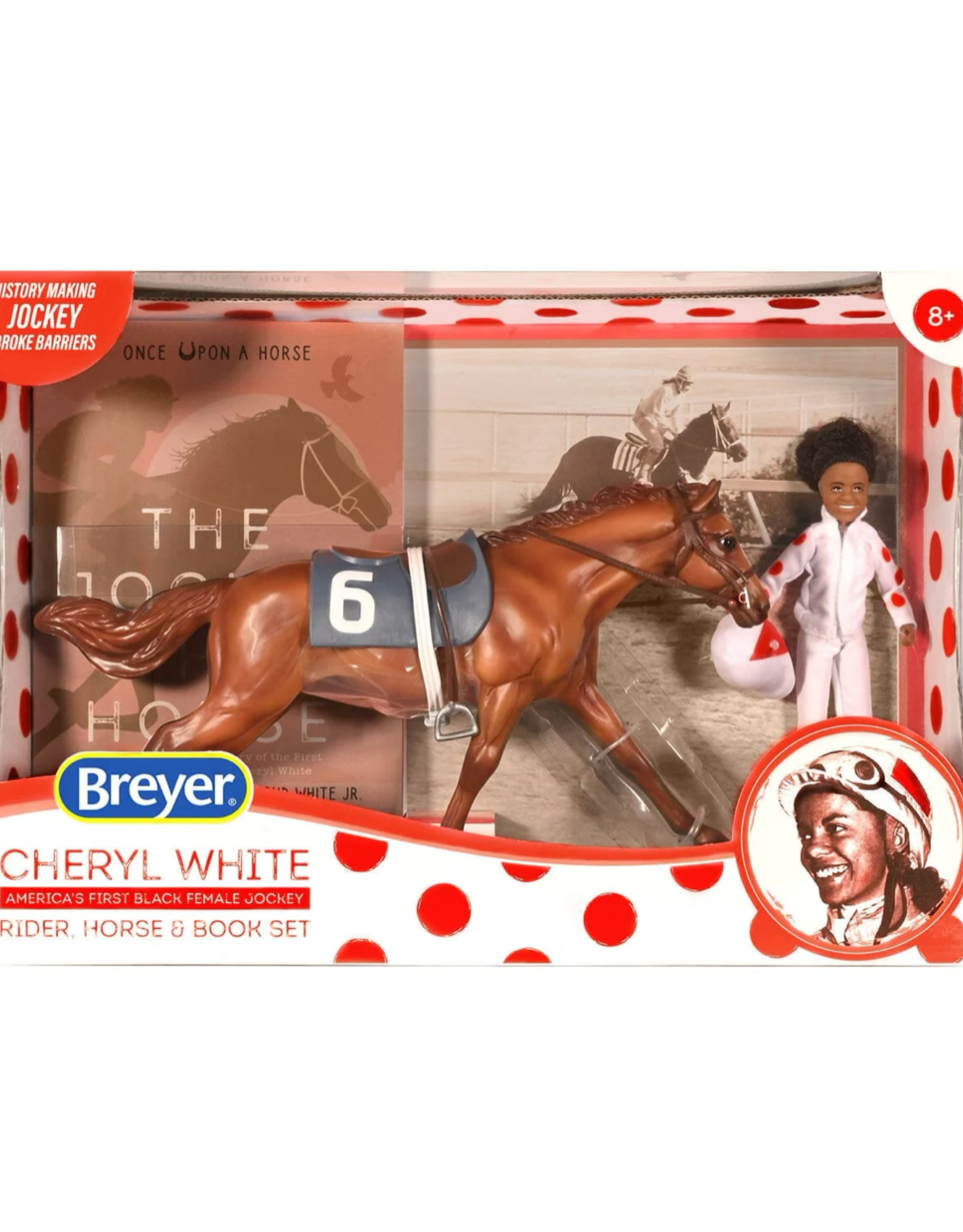 Breyer Cheryl White Rider, Horse, & Book Set