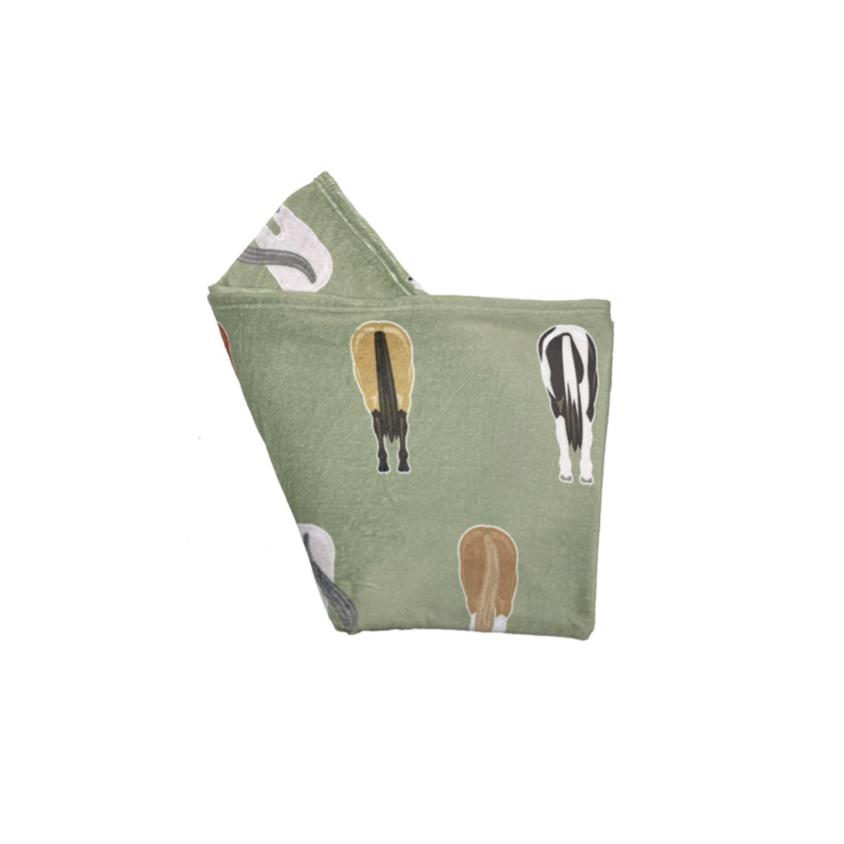 Horse Tails Fleece Throw Blanket