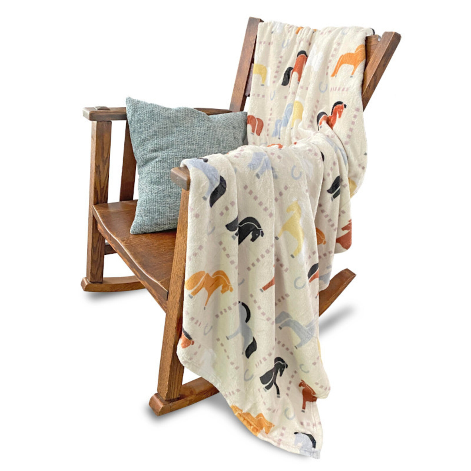 Pony Palisade Fleece Throw Blanket