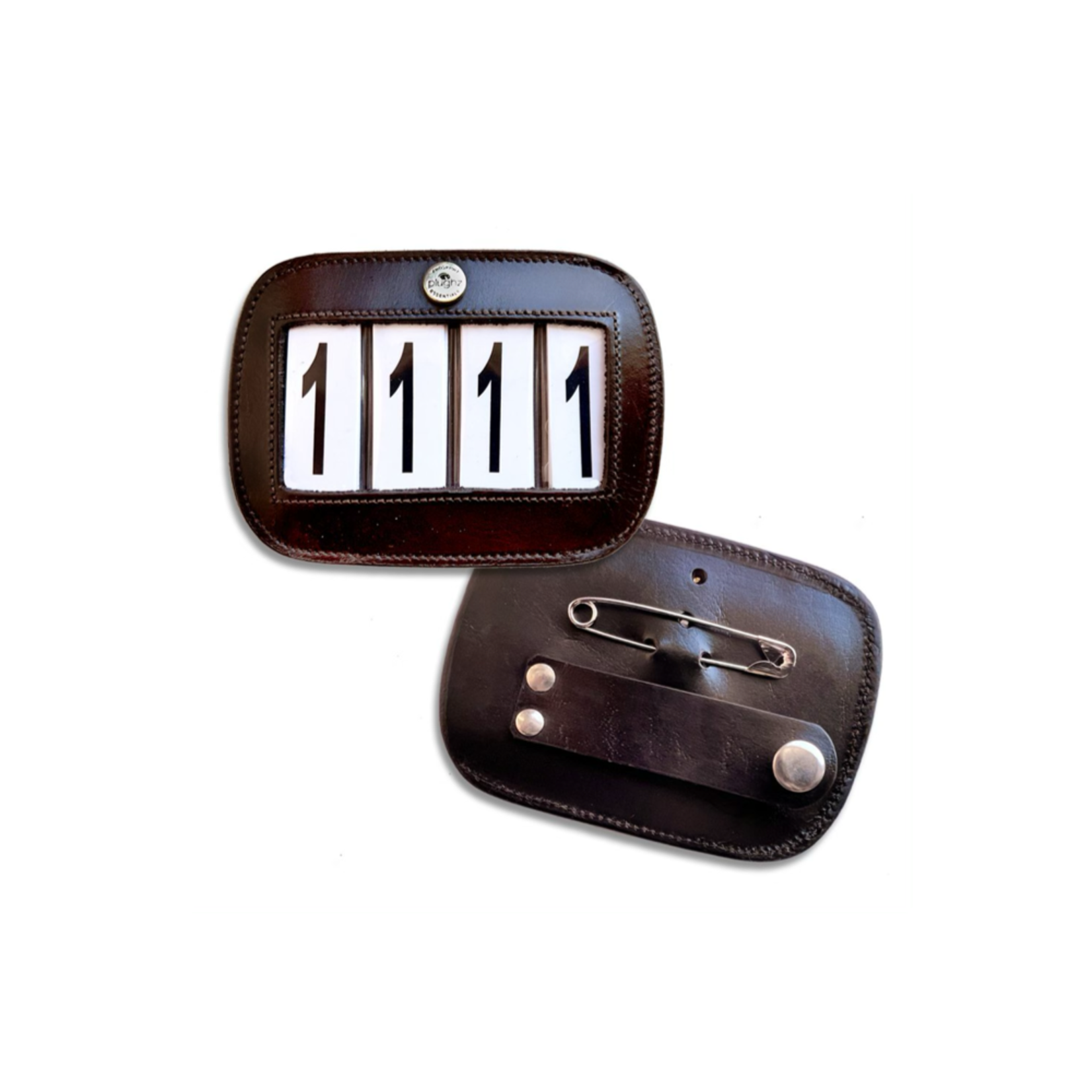 Plughz Plughz Leather Competition Number Holder