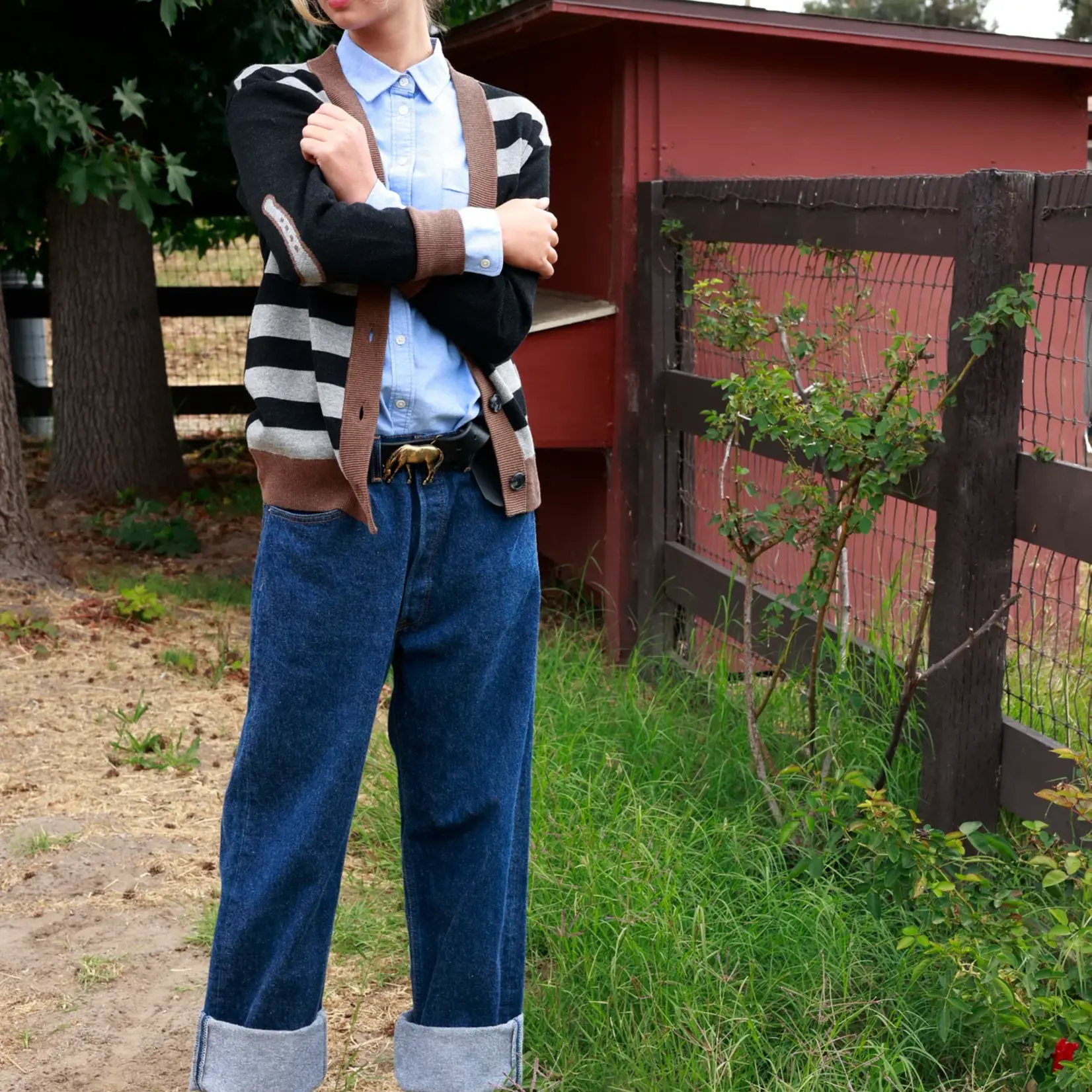 Huntsmen & Hounds Huntsmen & Hounds Ladies' Lucky Stripe Cardigan