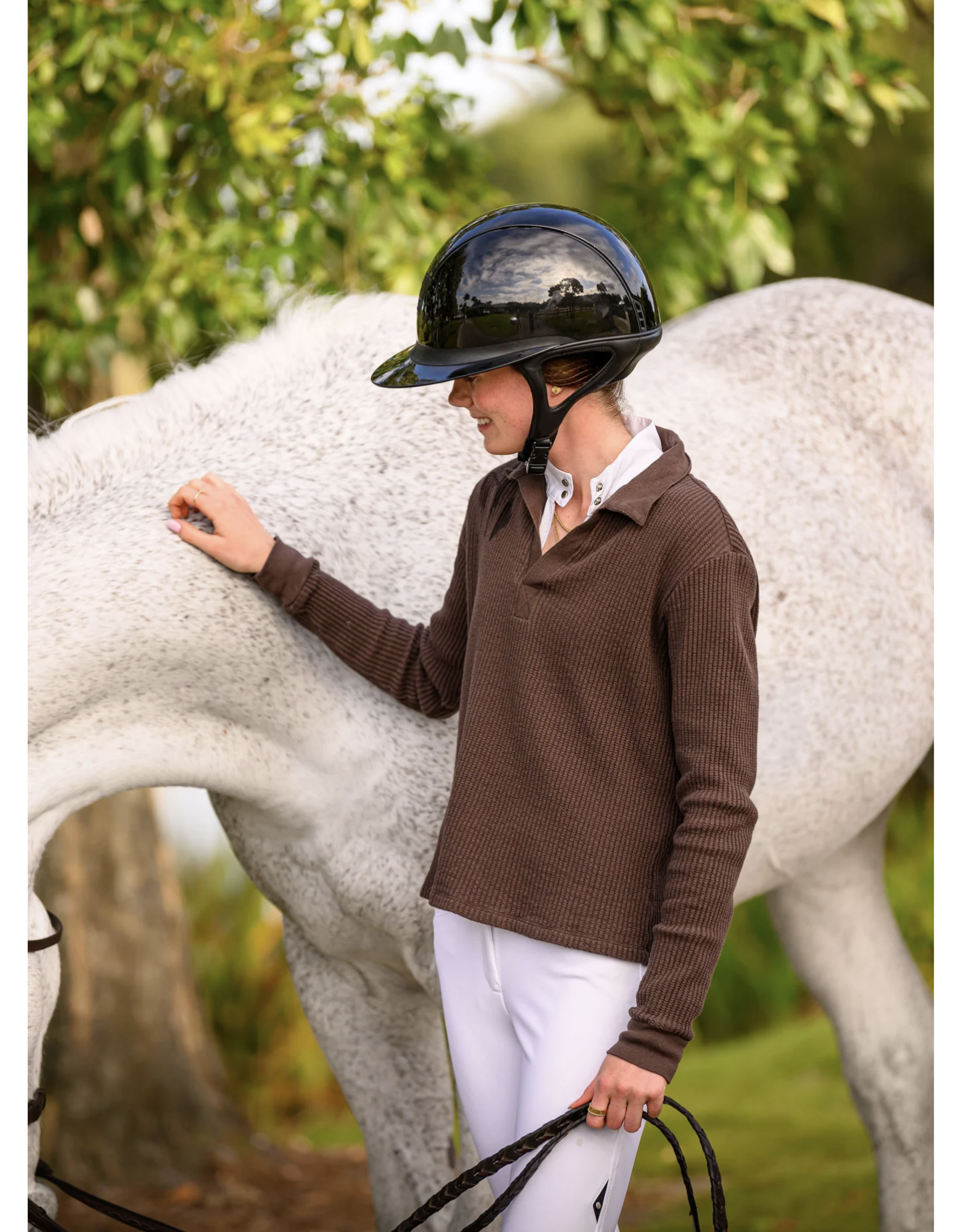 Euphoric Equestrian Euphoric Eq Ladies' CoCo Waffle Sweater
