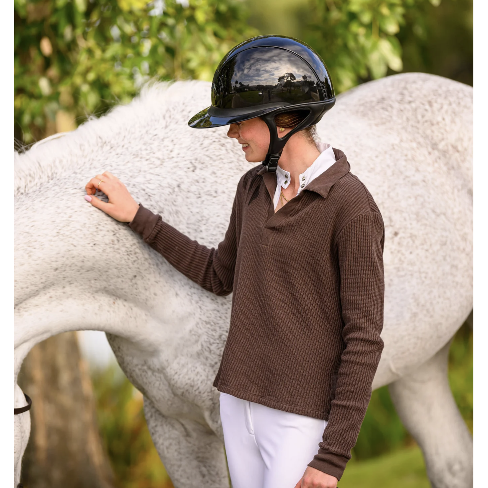 Euphoric Equestrian Euphoric Eq Ladies' CoCo Waffle Sweater