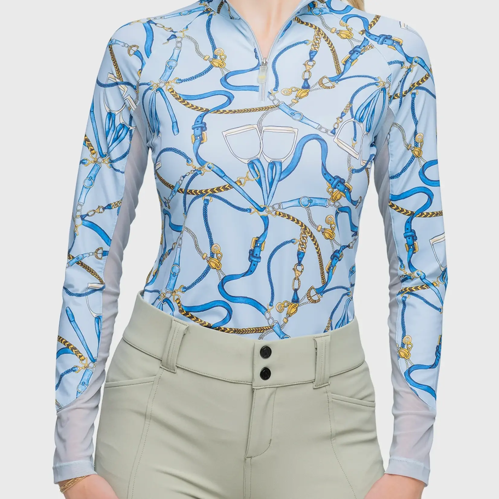 Kastel Ladies' 1/4 Zip Long Sleeve Sun Shirt