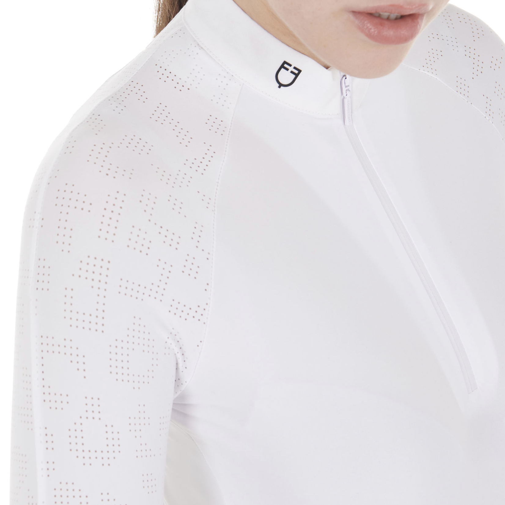 Equestro Equestro Ladies' Tulle Stretch Long Sleeve Shirt