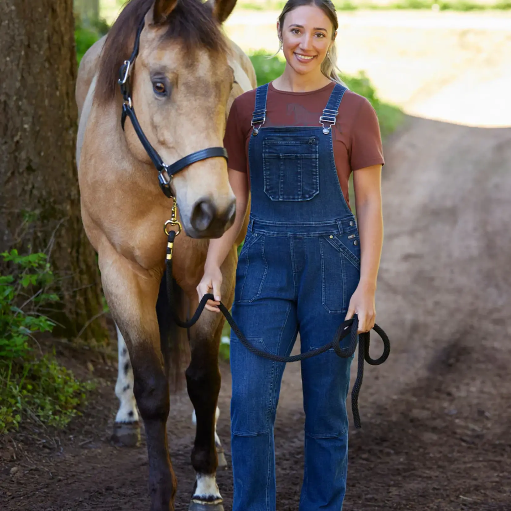 Kerrits Ladies' Stable Hand Stretch Denim Barn Overalls