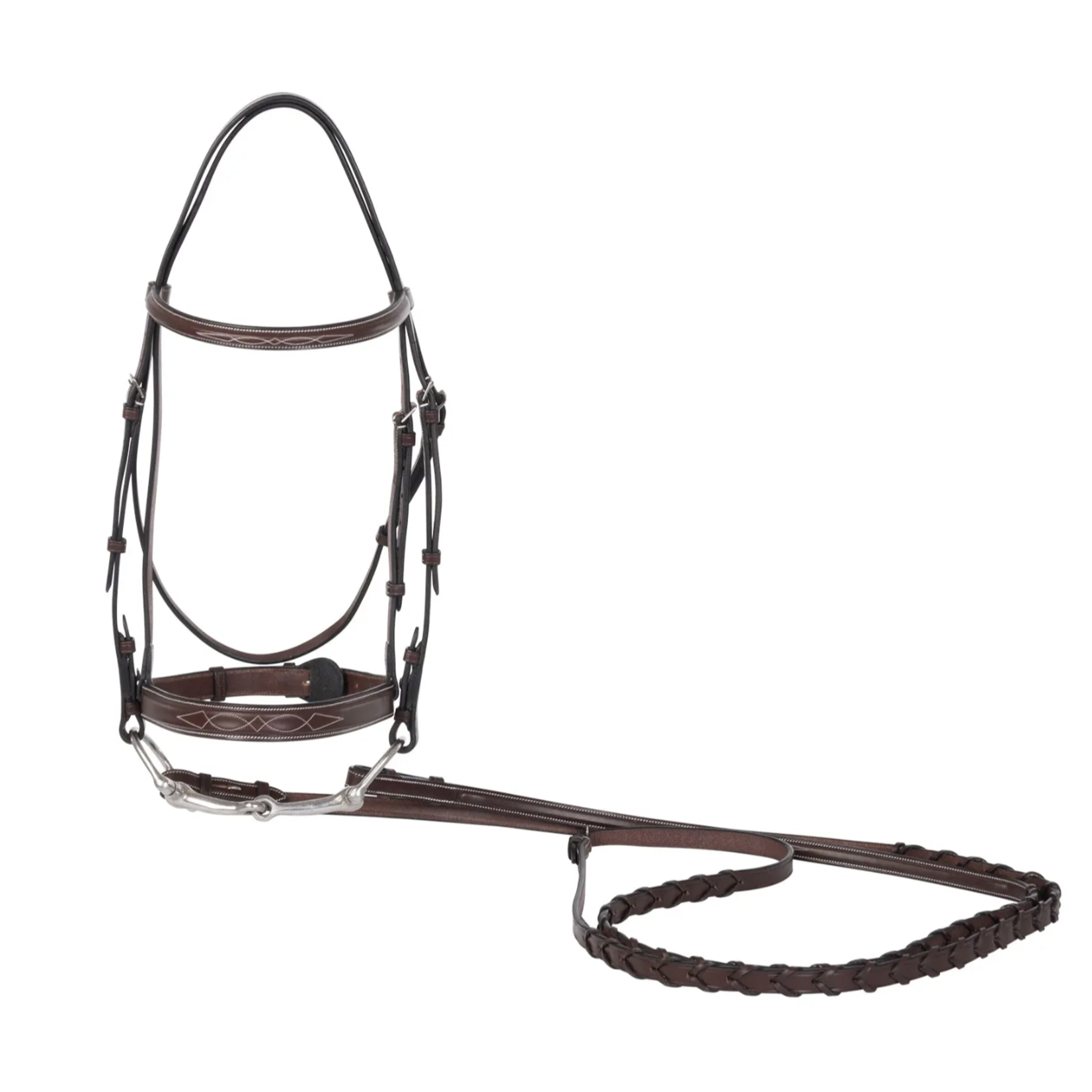 Huntley Huntley Fancy Stitched Sedgwick Leather Bridle with Reins