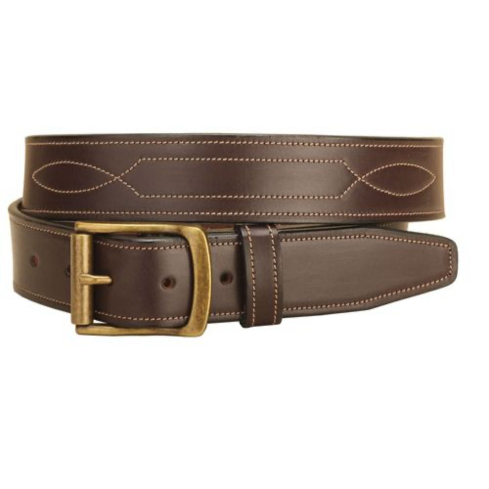 Tory Leather 1 1/2" Belt With Repeated Stitch