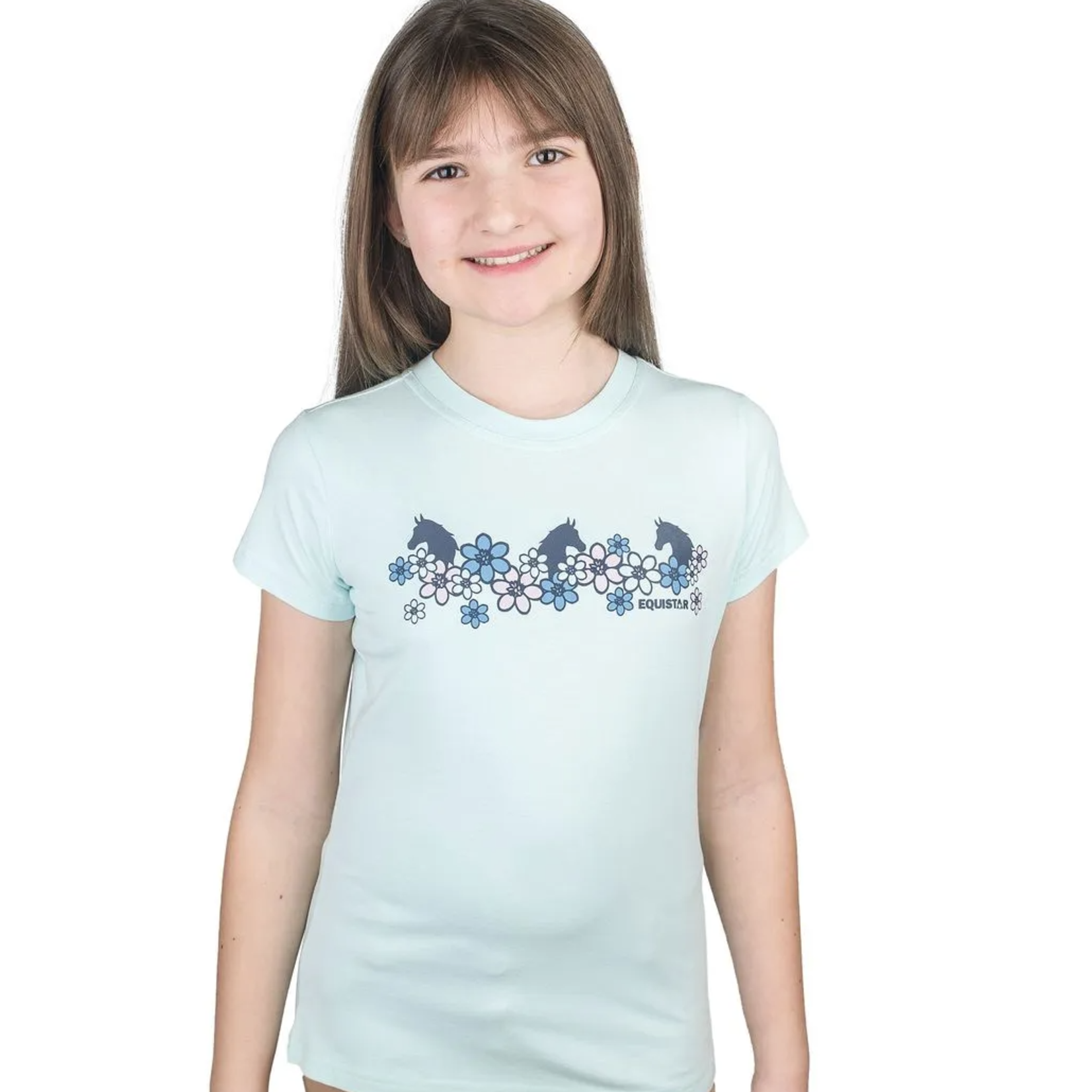 Equistar Equistar Girls' Floral Horse Short Sleeve T-Shirt