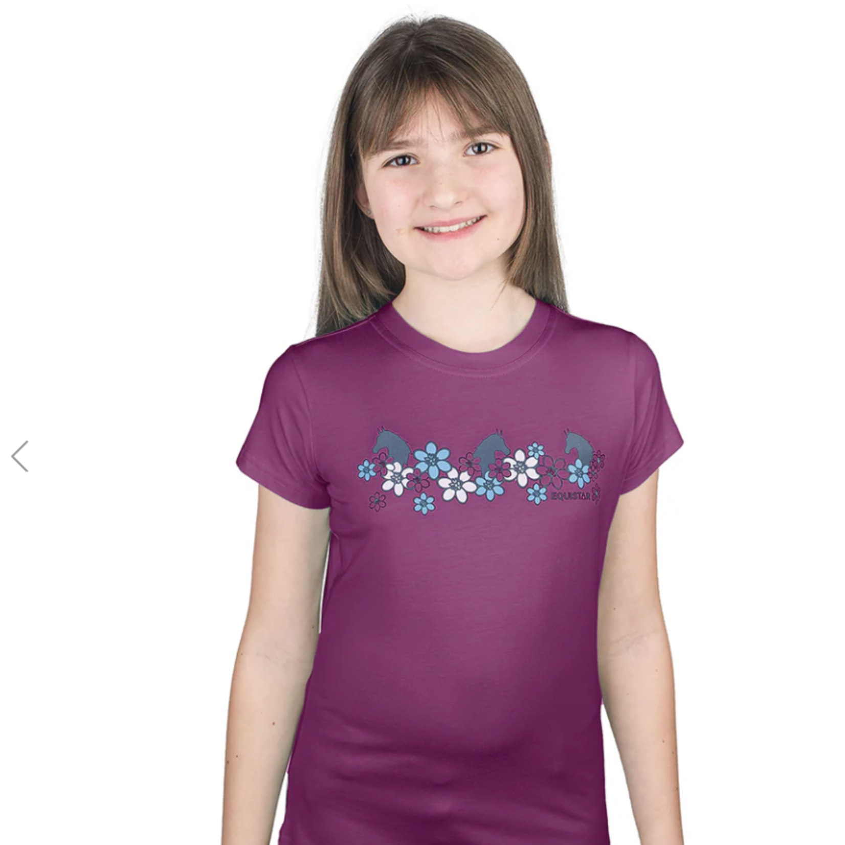 Equistar Equistar Girls' Floral Horse Short Sleeve T-Shirt